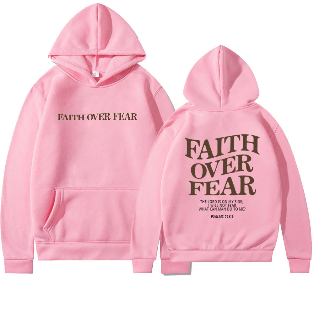 Powerful Faith Over Fear Christian Hoodie