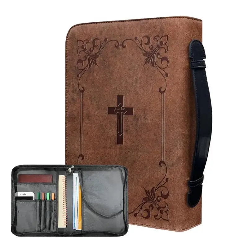 Classic Brown Cross Bible Carry Case